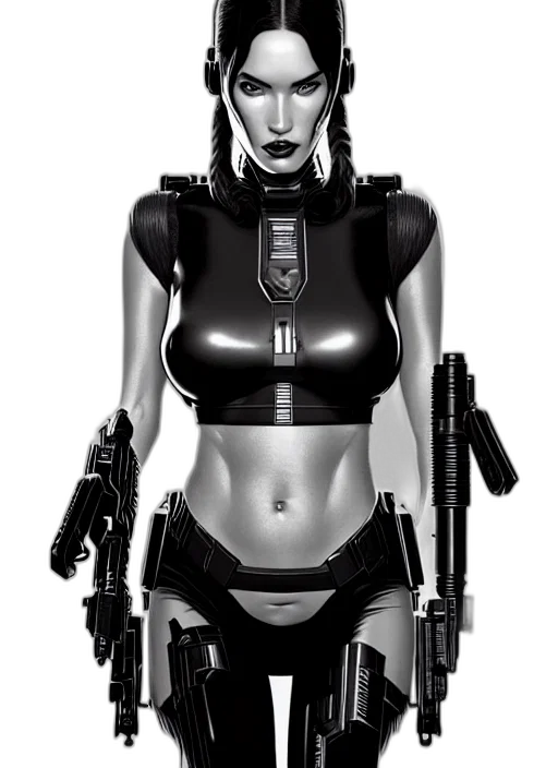robot, weapon, cyberpunk, concept art transparent PNG cut-out