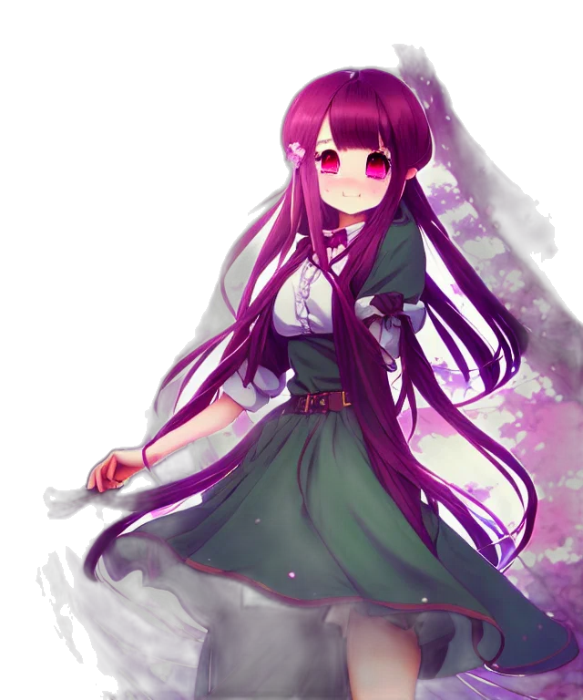 dress, staff, weapon, creature, pixel art, anime, fantasy art, concept art transparent PNG cut-out