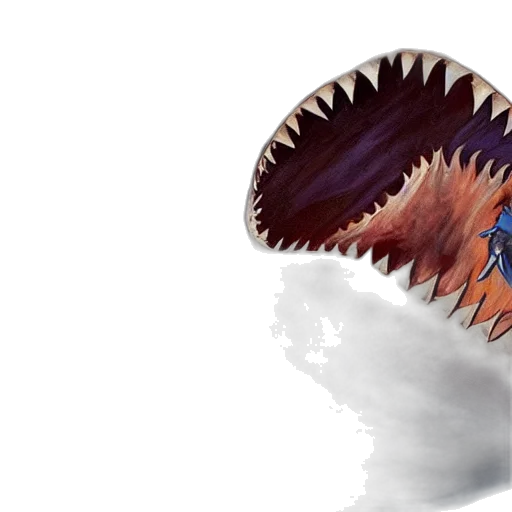 dragon, creature, mask, hat, concept art, fantasy art, 3d render, watercolor transparent PNG cut-out