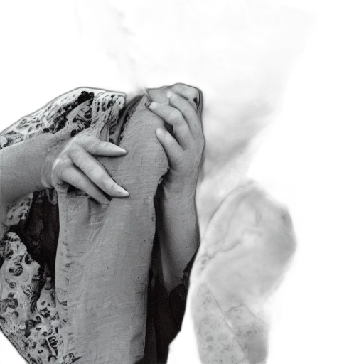 dress, jacket, jewelry, face, photorealistic, monochrome, lise, reharme transparent PNG cut-out
