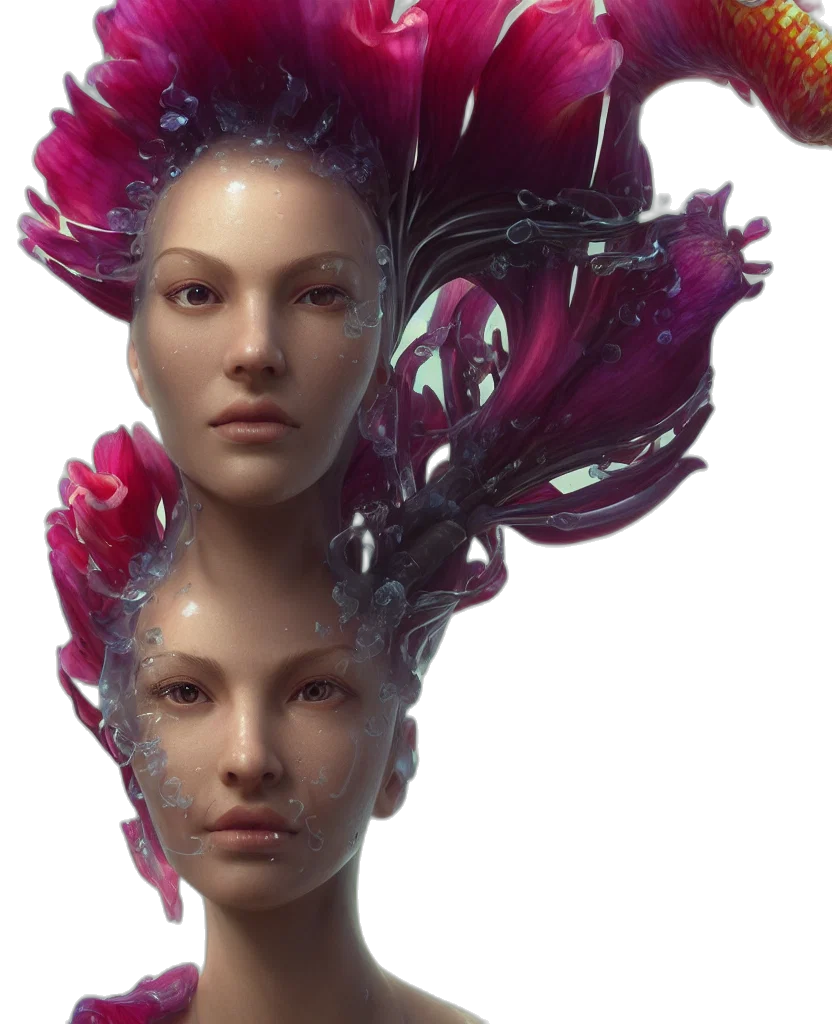 hair, crown, face, mask transparent PNG cut-out