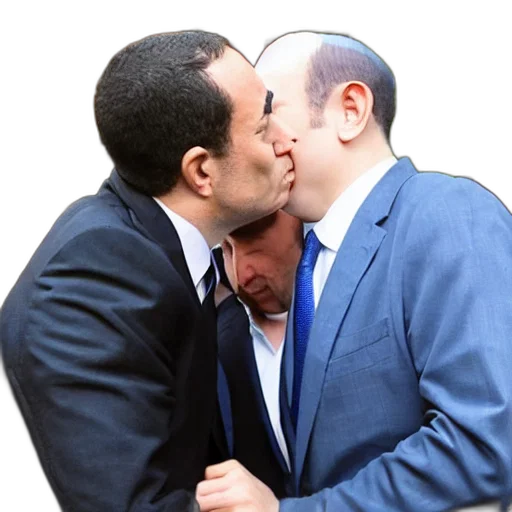 forest, fire, benjamin, netanyahu, kissing, naftali, bennet, realistic transparent PNG cut-out