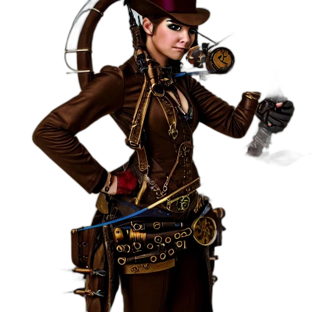 staff, weapon, hat, concept art, fantasy art, comic book art, photorealistic, steampunk transparent PNG cut-out