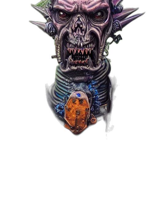 robot, jewelry, mask, staff transparent PNG cut-out