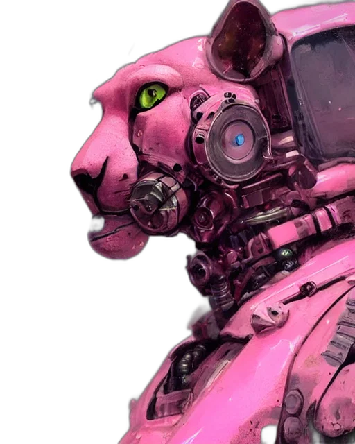robot, animal, creature, face, cyberpunk, concept art, comic book art, 3d render transparent PNG cut-out