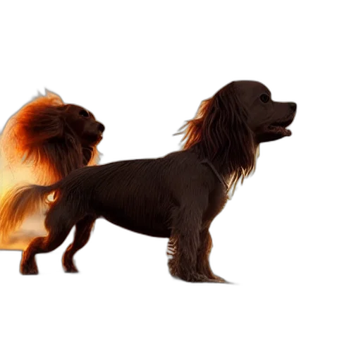 animal, hair, creature, 3d render, photorealistic, concept art, closeup, image transparent PNG cut-out