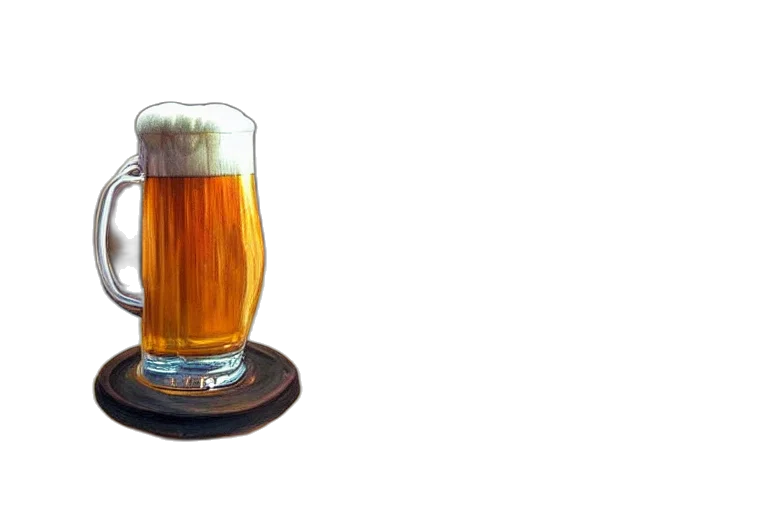 food, bottle, crown, 3d render, photorealistic, beer, cafe, fantasy transparent PNG cut-out