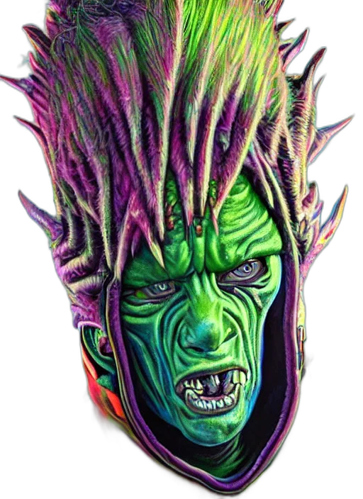 mask, face, hair, creature transparent PNG cut-out