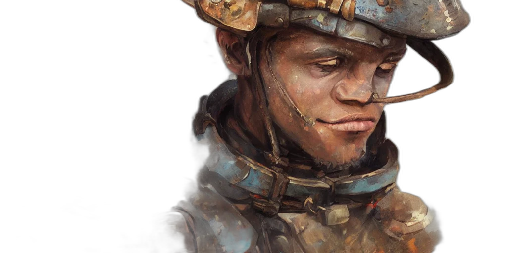 face, fantasy art, concept art, photorealistic transparent PNG cut-out