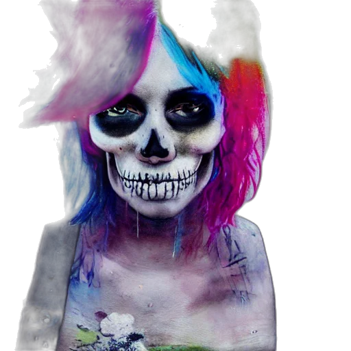 mask, face, creature, dress, watercolor, concept art, fantasy art, photorealistic transparent PNG cut-out