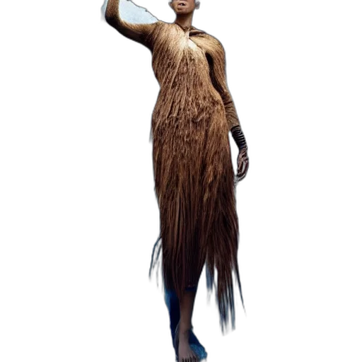 dress, staff, hair, creature, concept art, fantasy art, photorealistic, 3d render transparent PNG cut-out