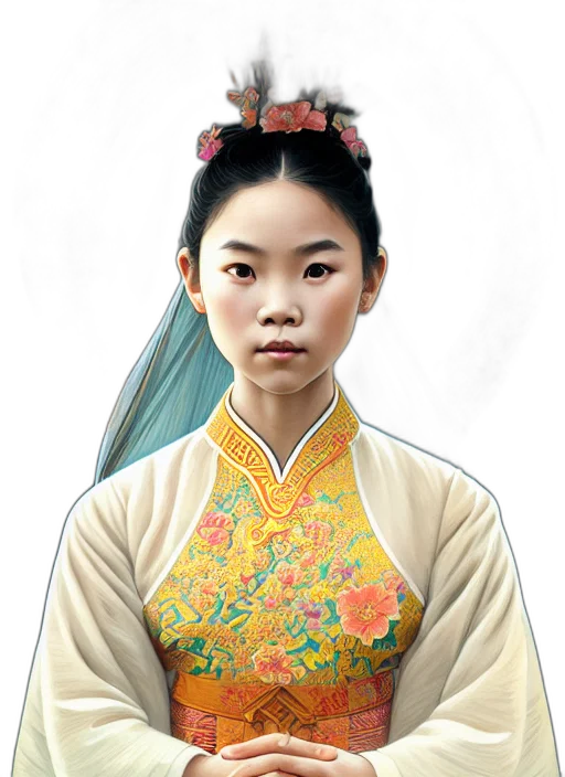 staff, face, dragon, dress, photorealistic, fantasy art, concept art, oil painting transparent PNG cut-out