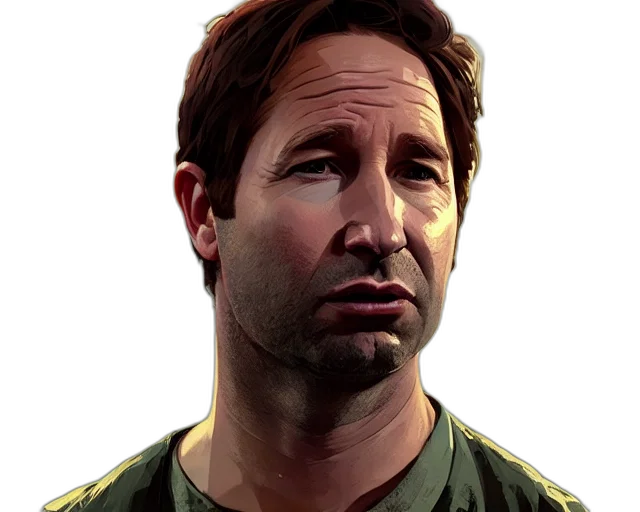 face, staff, photorealistic, comic book art transparent PNG cut-out