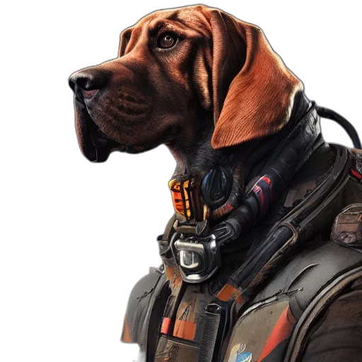 animal, staff, face, concept art, cyberpunk, photorealistic, 3d render, outer space transparent PNG cut-out