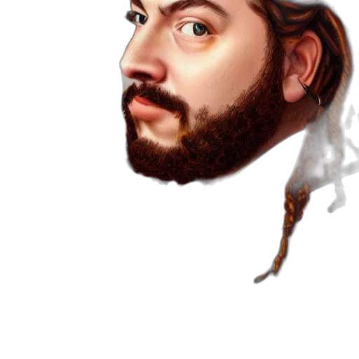 face, hair, staff, crown, concept art, photorealistic, fantasy art, cartoon transparent PNG cut-out