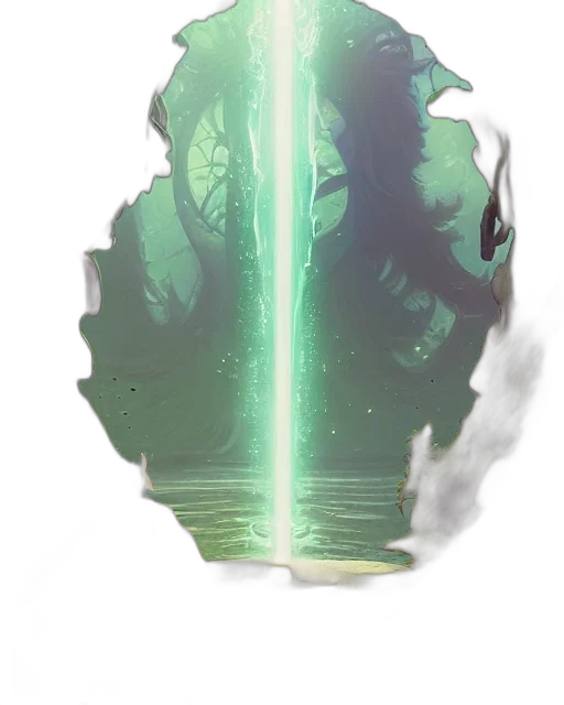 tree, sword, dragon, mask, concept art, fantasy art, pixel art, anime transparent PNG cut-out