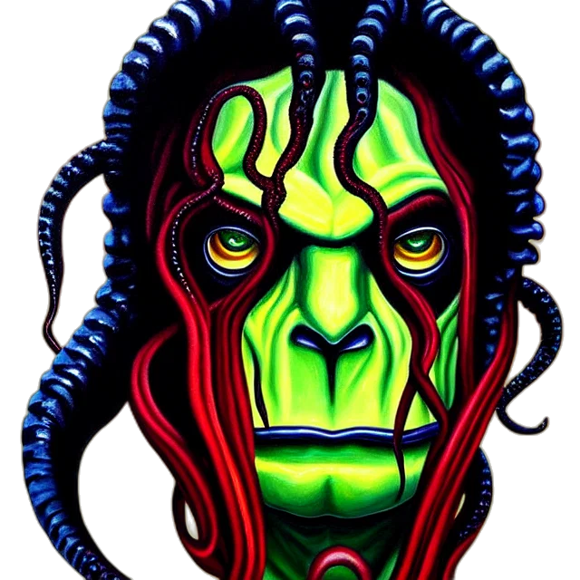 mask, creature, face, concept art, comic book art, pixel art, fantasy art, outer space transparent PNG cut-out