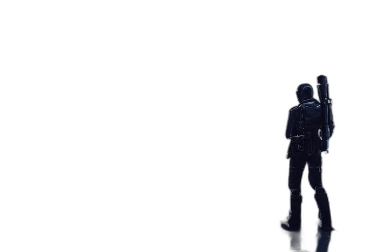 jacket, staff, robot, concept art transparent PNG cut-out