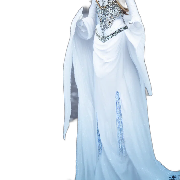 dress, staff, jewelry, crown transparent PNG cut-out