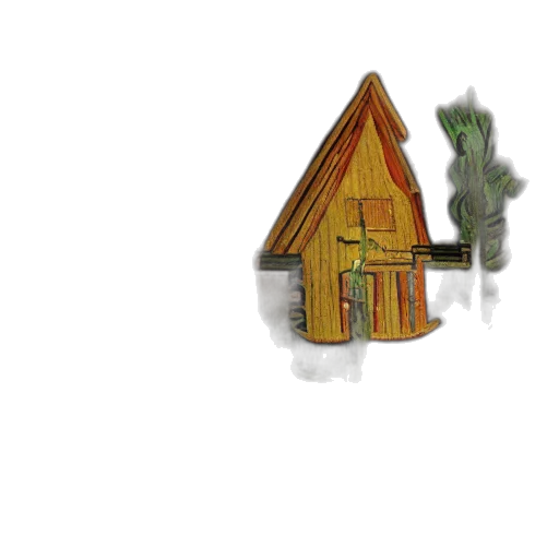 building, furniture, 3d render, concept art, pixel art, watercolor, forest, fog transparent PNG cut-out