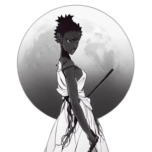 dress, staff, umbrella, sword, concept art, comic book art, anime, cartoon transparent PNG cut-out