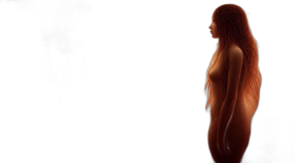 dress, hair, staff, face, photorealistic, 3d render, concept art, fantasy art transparent PNG cut-out