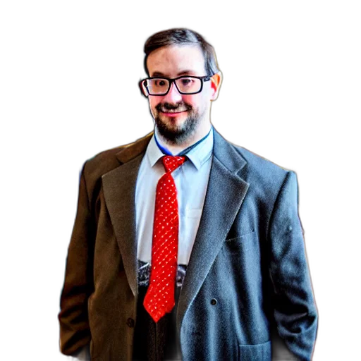 jacket, staff, face, robot transparent PNG cut-out