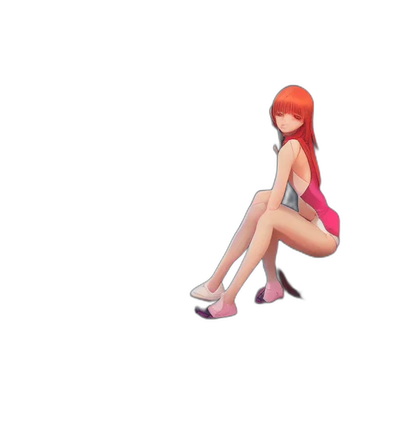 dress, shoes, furniture, hair, pixel art, 3d render, concept art, anime transparent PNG cut-out