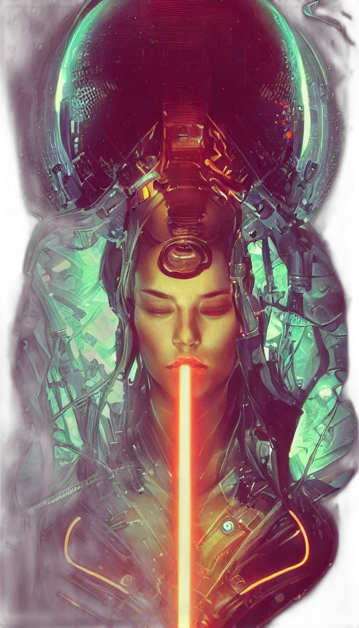 robot, face, mask, cyberpunk transparent PNG cut-out