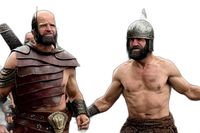 epic, cinematic, action, shot, joe, biden, leonidas, movie transparent PNG cut-out