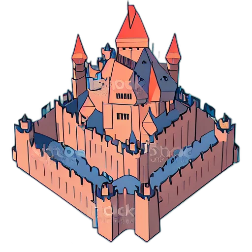 crown, building, staff, pixel art transparent PNG cut-out