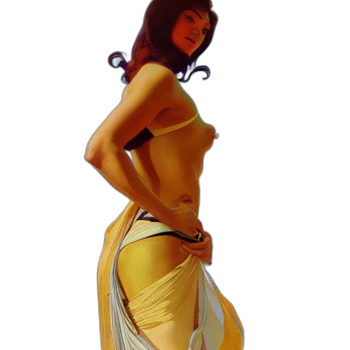 dress, staff, jewelry, concept art transparent PNG cut-out