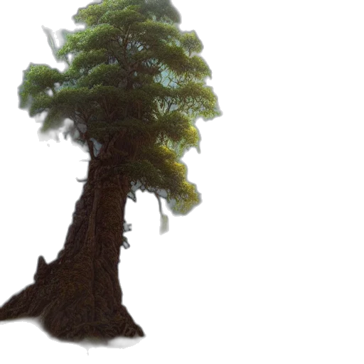 tree, creature, crown, hair, concept art, 3d render, photorealistic, pixel art transparent PNG cut-out