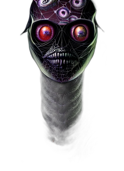 mask, creature, staff, robot, concept art, comic book art, 3d render, fantasy art transparent PNG cut-out