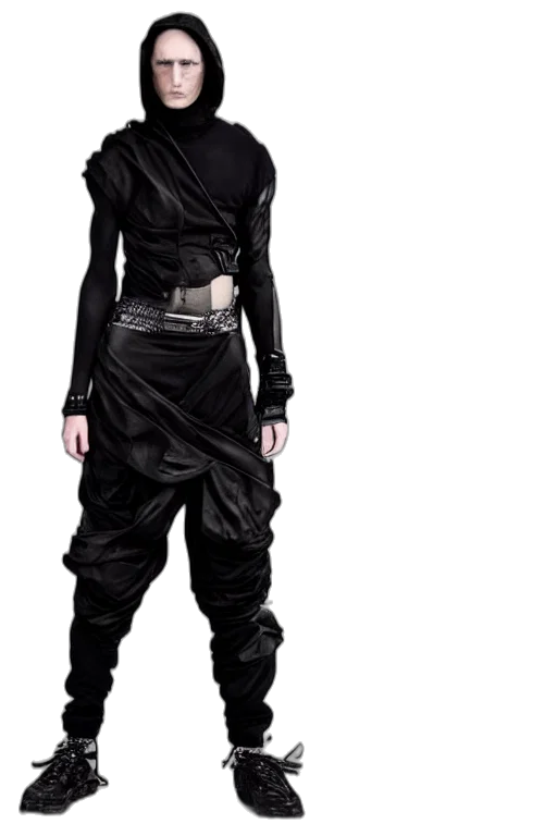 jacket, staff, cyberpunk, concept art transparent PNG cut-out