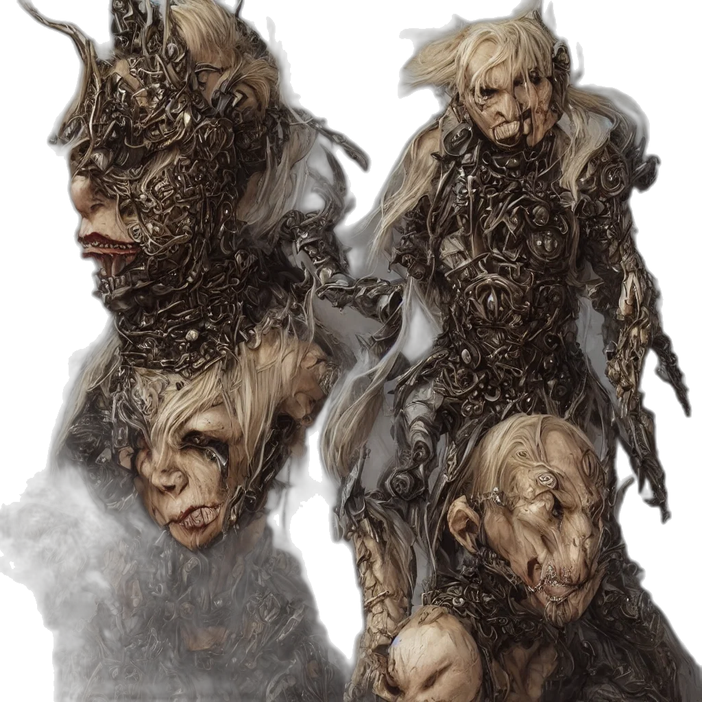 mask, face, creature, staff, concept art, fantasy art, comic book art, photorealistic transparent PNG cut-out