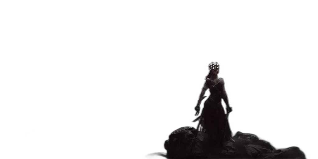 crown, dragon, dress, creature, concept art, comic book art, fantasy art, photorealistic transparent PNG cut-out