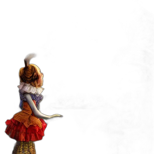 dress, staff, hat, robot transparent PNG cut-out