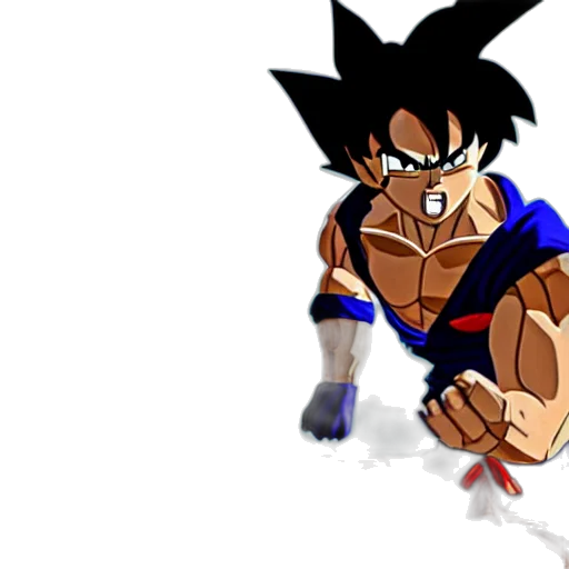 concept art, anime, pixel art, comic book art, son, goku, watching, morbius transparent PNG cut-out