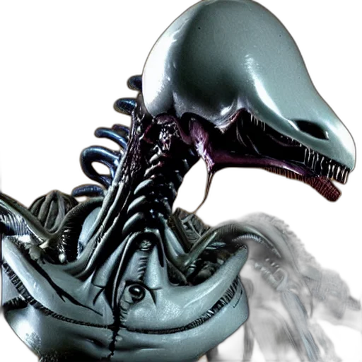 creature, mask, robot, concept art, 3d render, photorealistic, outer space, xenomorph transparent PNG cut-out
