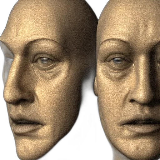 mask, face, 3d render, photorealistic, concept art, human, micro, displacement transparent PNG cut-out