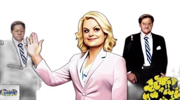 cartoon, leslie, knope, show transparent PNG cut-out