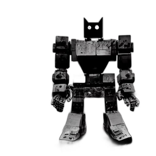 robot, animal, weapon, 3d render, concept art, comic book art, pixel art, giant transparent PNG cut-out