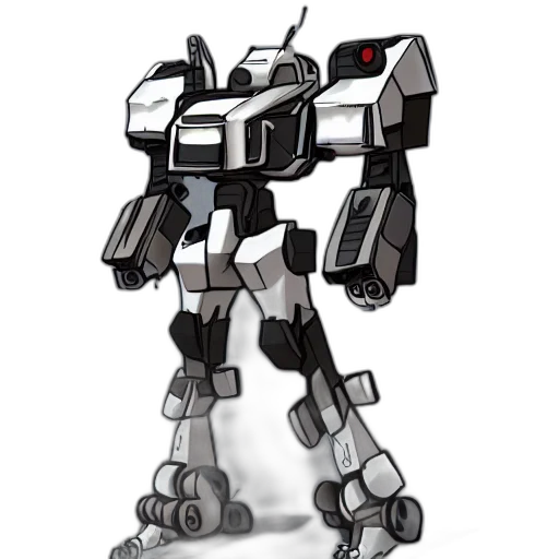 robot, weapon, concept art, 3d render transparent PNG cut-out