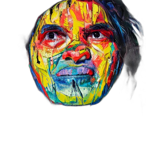 mask, face, watercolor, photorealistic transparent PNG cut-out