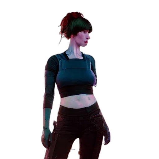 jacket, staff, cyberpunk, concept art transparent PNG cut-out
