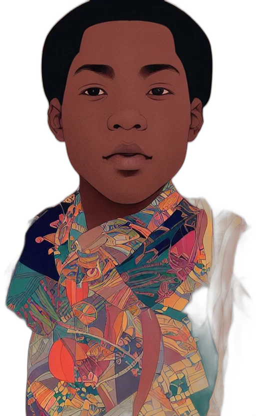 face, cartoon, photorealistic, 3d render, concept art, colourful, upper, half transparent PNG cut-out