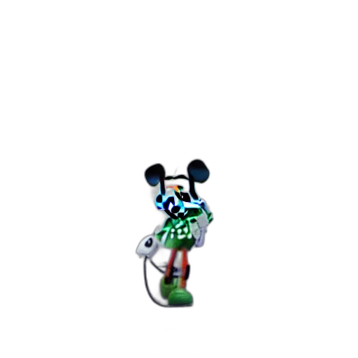 animal, staff, shoes, robot, 3d render, pixel art, concept art, cartoon transparent PNG cut-out