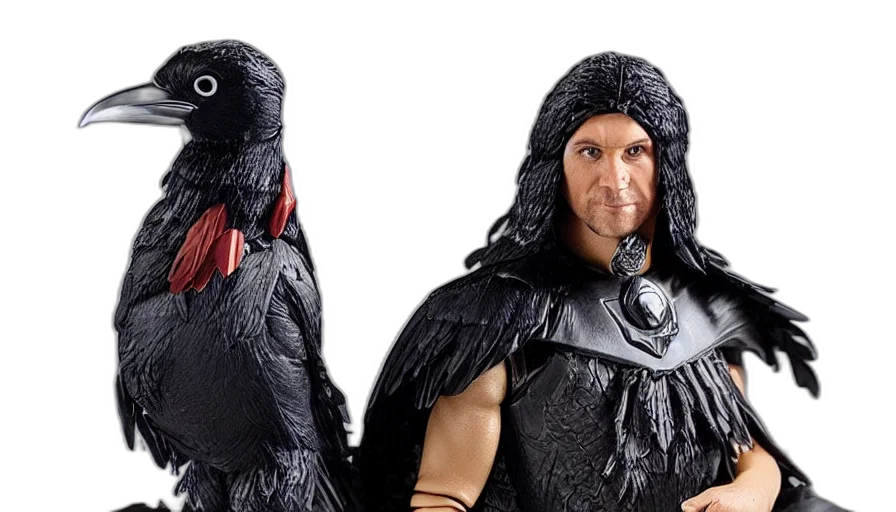 action, figure, package, man, raven, head, collectors, edition transparent PNG cut-out