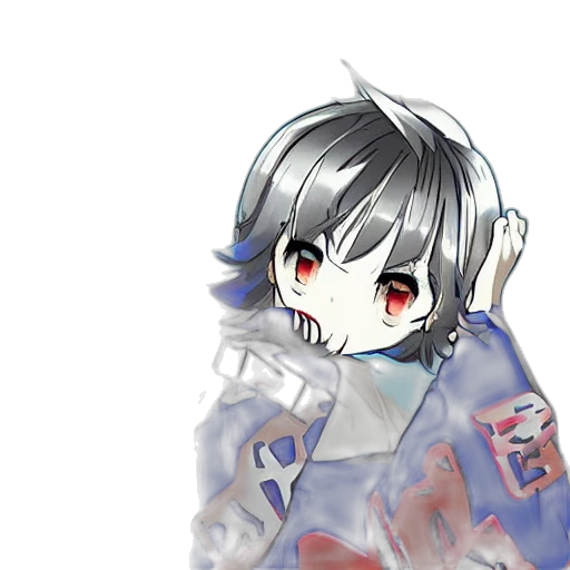 staff, mask, creature, jacket, pixel art, anime, vaporwave, concept art transparent PNG cut-out